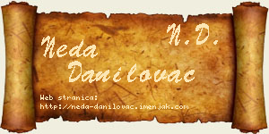 Neda Danilovac vizit kartica